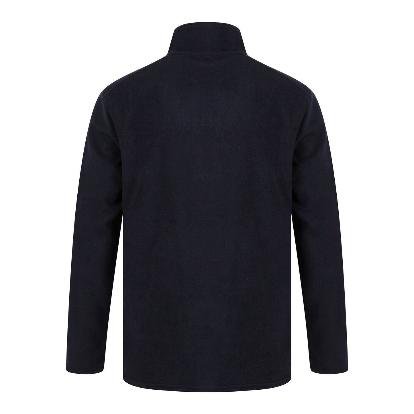 Henbury Quarter Zip Microfleece Jacket Soft Collar Side Pockets Corporate Casual