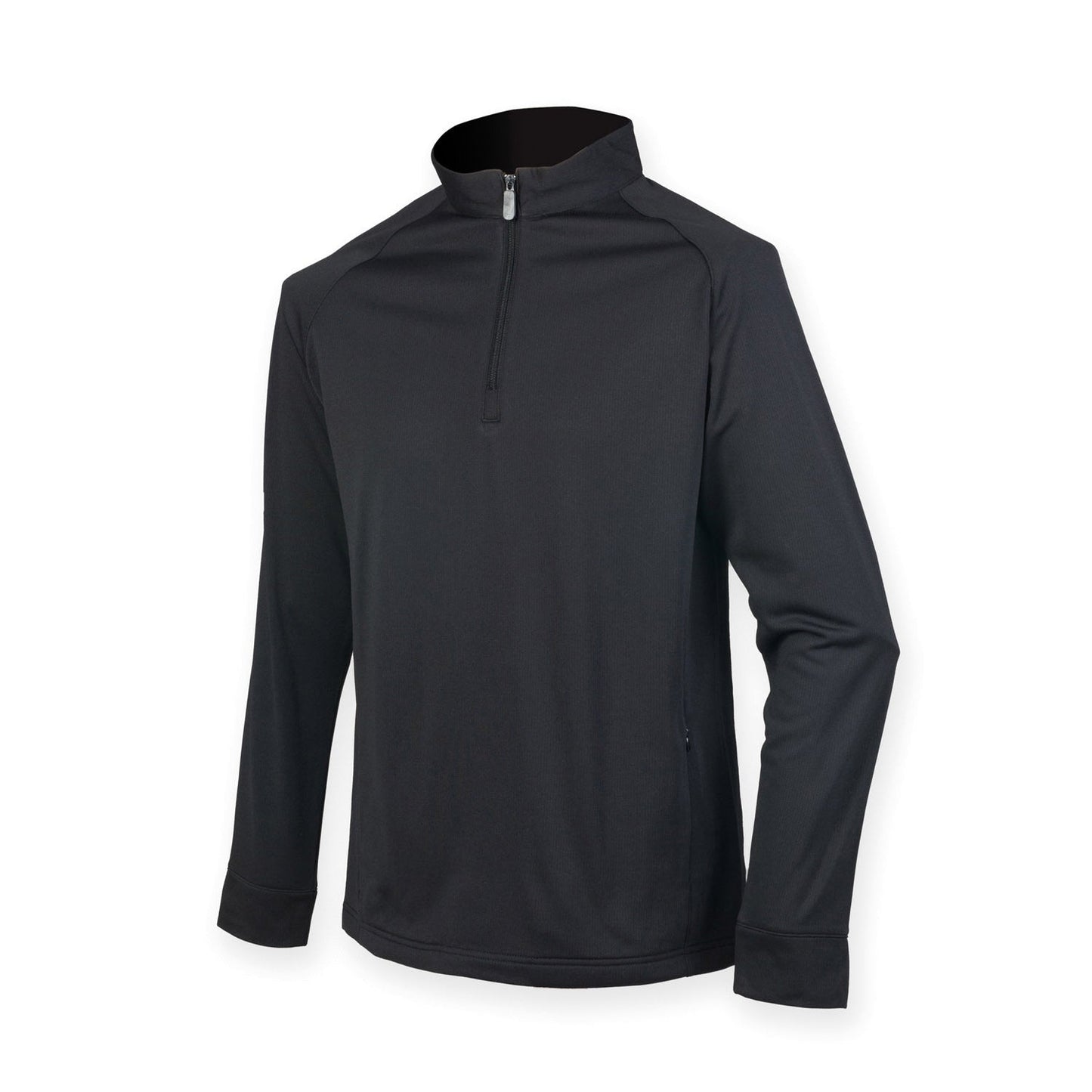 Henbury Quarter Zip Top Wicking Finish Fleece Inner Sportswear Adult Sizes