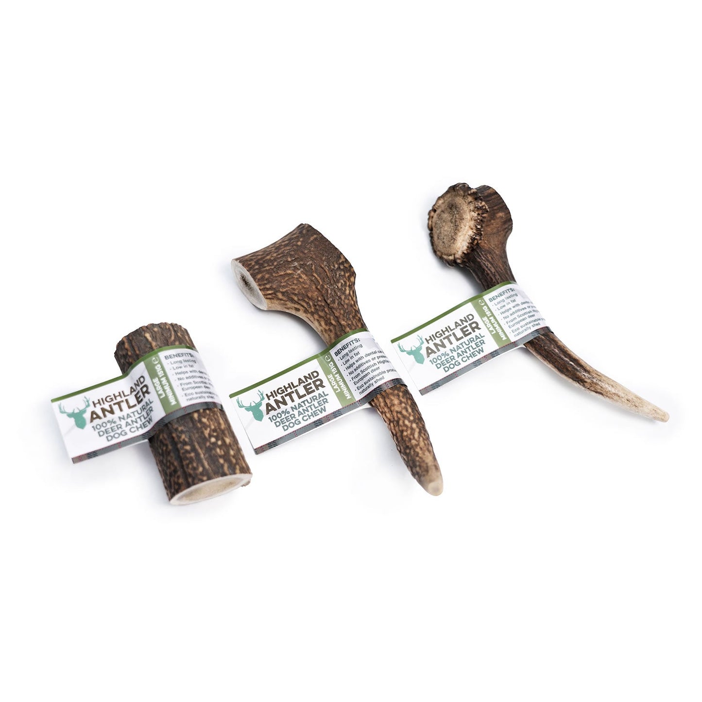 Highland Antler 100% Natural Shed Deer Antler Low Fat Vitamins Minerals