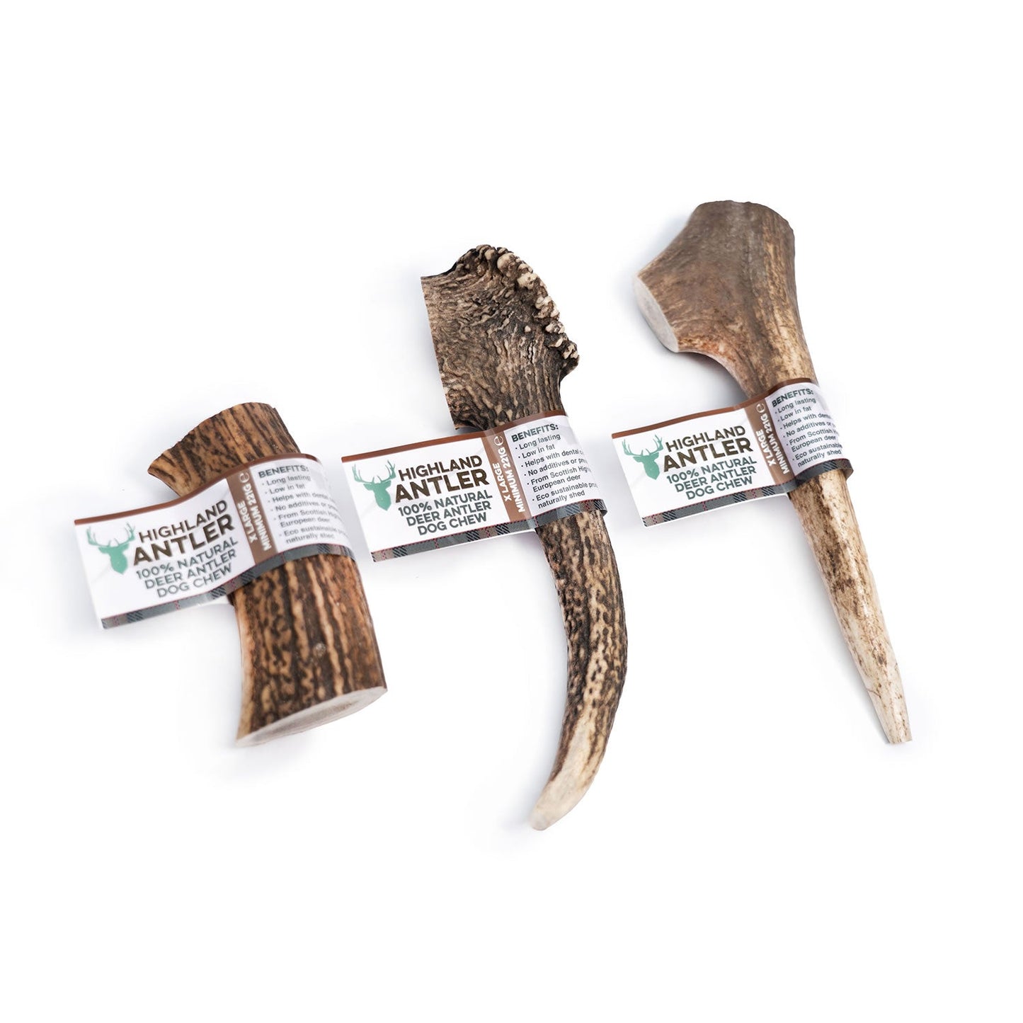 Highland Antler 100% Natural Shed Deer Antler Low Fat Vitamins Minerals