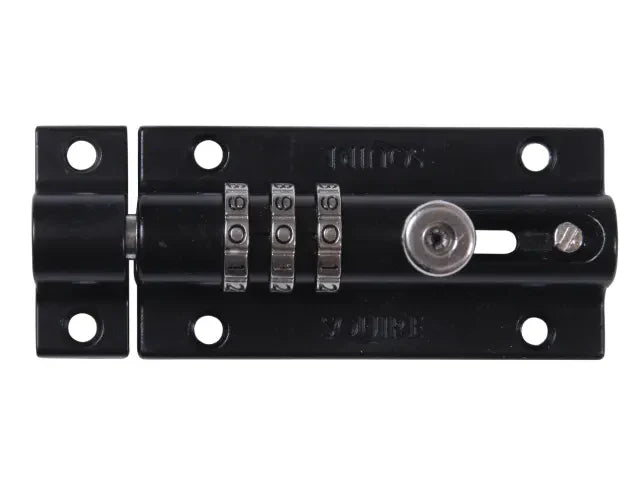 Squire CombiBolt 3 Re-Codable Locking Bolt Black 92mm High Security Lock