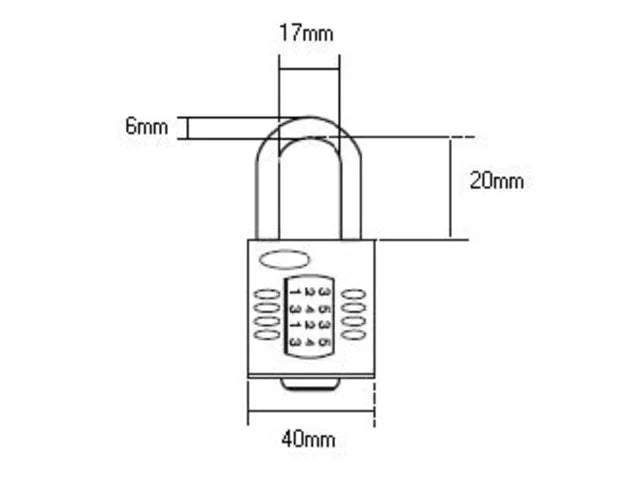 Squire CP40 Combination Padlock 4-Wheel 40mm Heavy-Duty Security Lock