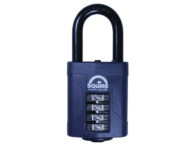 Squire CP50/1.5 Combination Padlock 4-Wheel 50mm Long Shackle 10,000 Codes