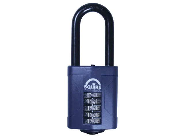 Squire CP60/2.5 Combination Padlock 5-Wheel 60mm Extra Long Shackle Security