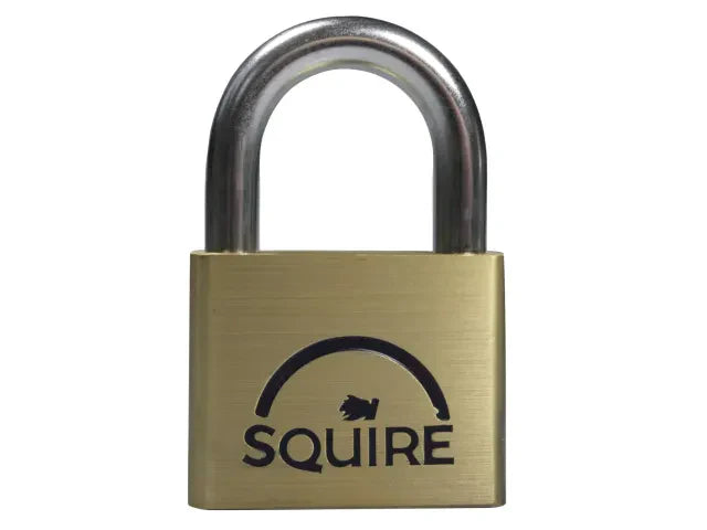 Squire LN4 Lion Brass Padlock 40mm 5-Pin Hardened Steel Shackle Security Lock