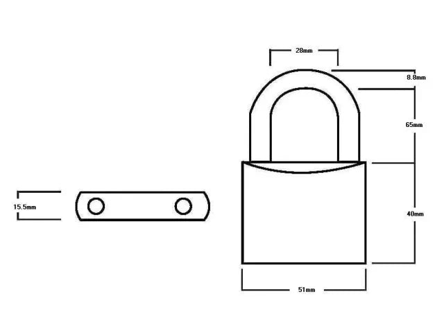 Squire LN5/2.5 Lion Brass Padlock 50mm 5-Pin Long Shackle Security Lock