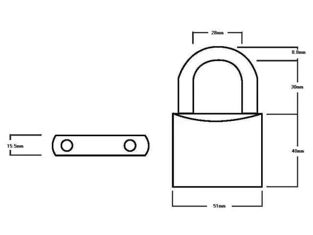 Squire LN5 Lion Brass Padlock 50mm 5-Pin Hardened Steel Shackle Security 7