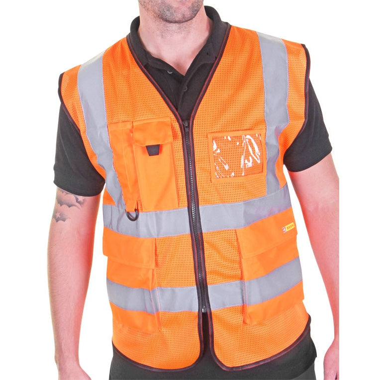 Beeswift Executive Mesh Waistcoat Lt.weight Breathable Smart Casual Vest