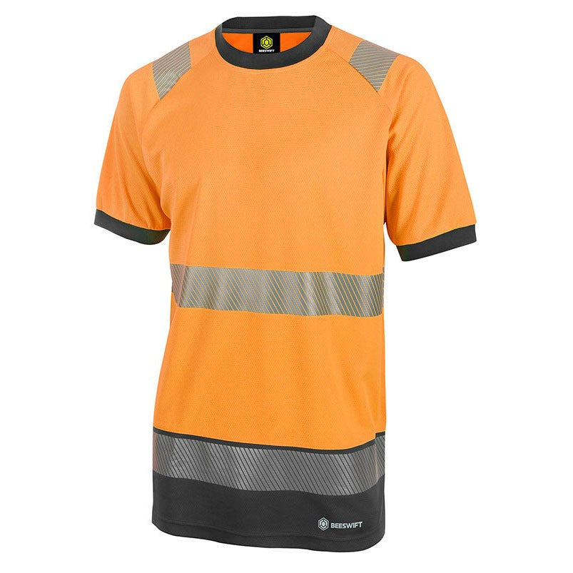Beeswift Hi-Vis Two Tone Short Sleeve T-Shirt EN ISO 20471 Class 2