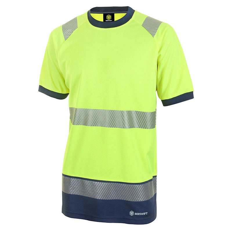 Beeswift Hi-Vis Two Tone Short Sleeve T-Shirt EN ISO 20471 Class 2