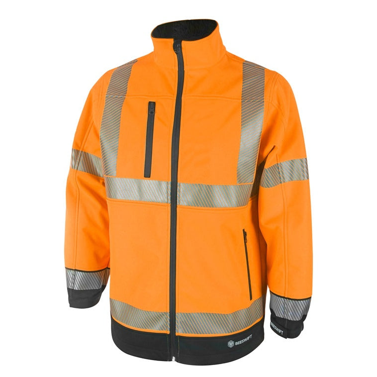Beeswift Hi Vis Two Tone Softshell Jacket Windproof Breathable Class 3