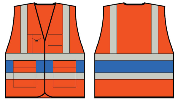 Beeswift Hi Vis Two Tone Executive Waistcoat EN ISO 20471 Class 1 100% Polyester