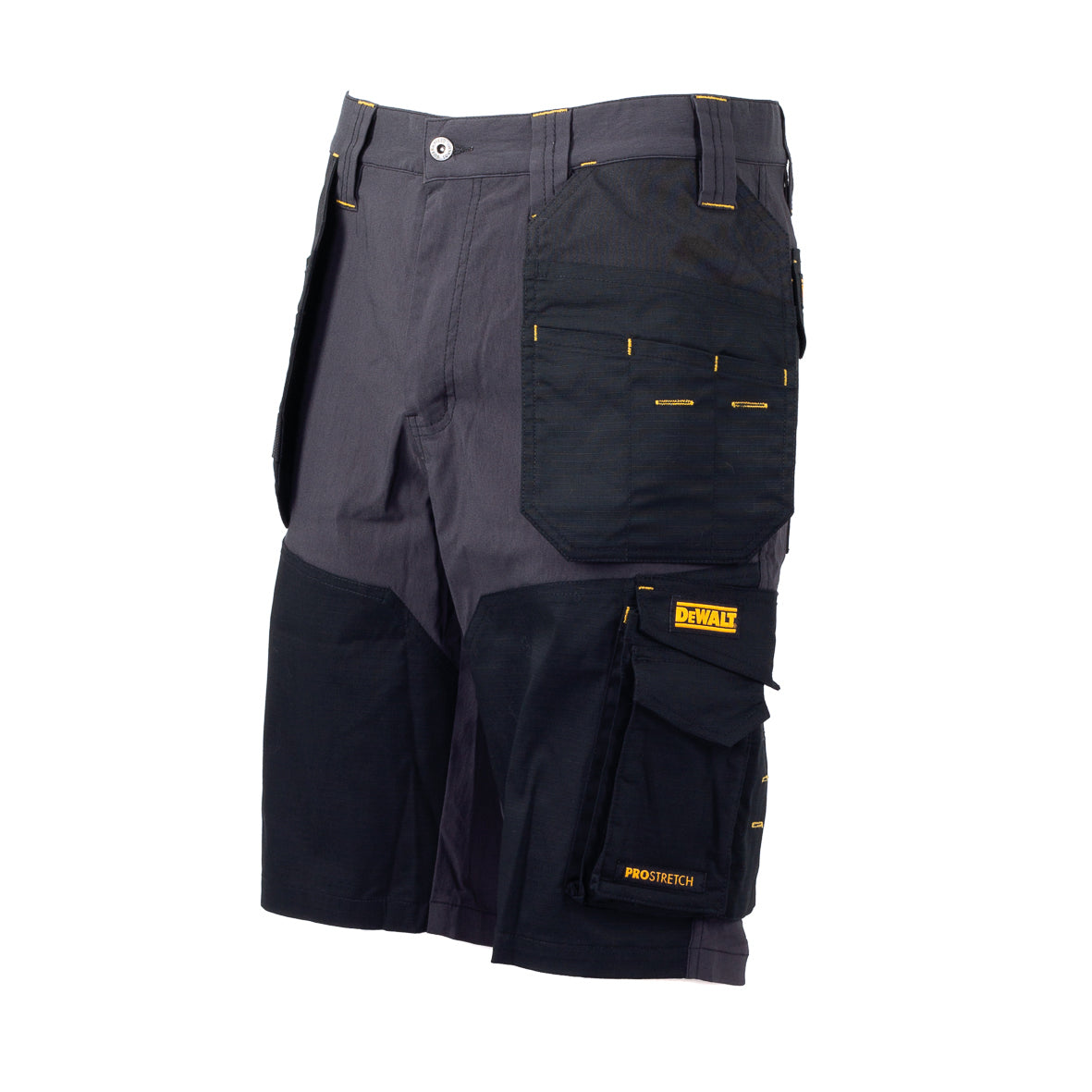 DeWalt Hamden Holster Work Shorts Grey Black Twin Pockets Comfortable Durable