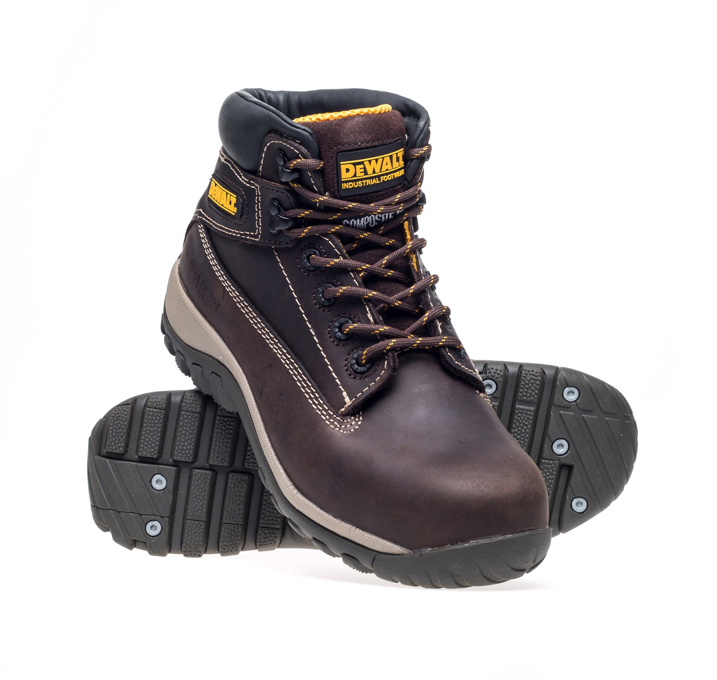 DeWalt Non-Metallic Safety Boots Composite Toe Comfort Insole Brown Nubuck