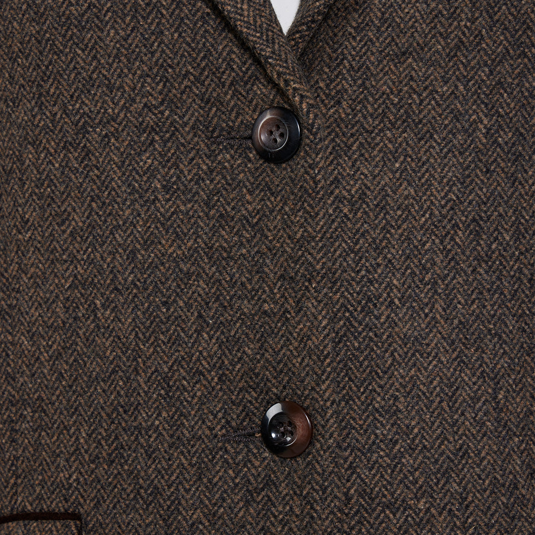 Toggi Harvard Tweed Jacket UK Made Italian Cloth Paisley Lining Horn Buttons