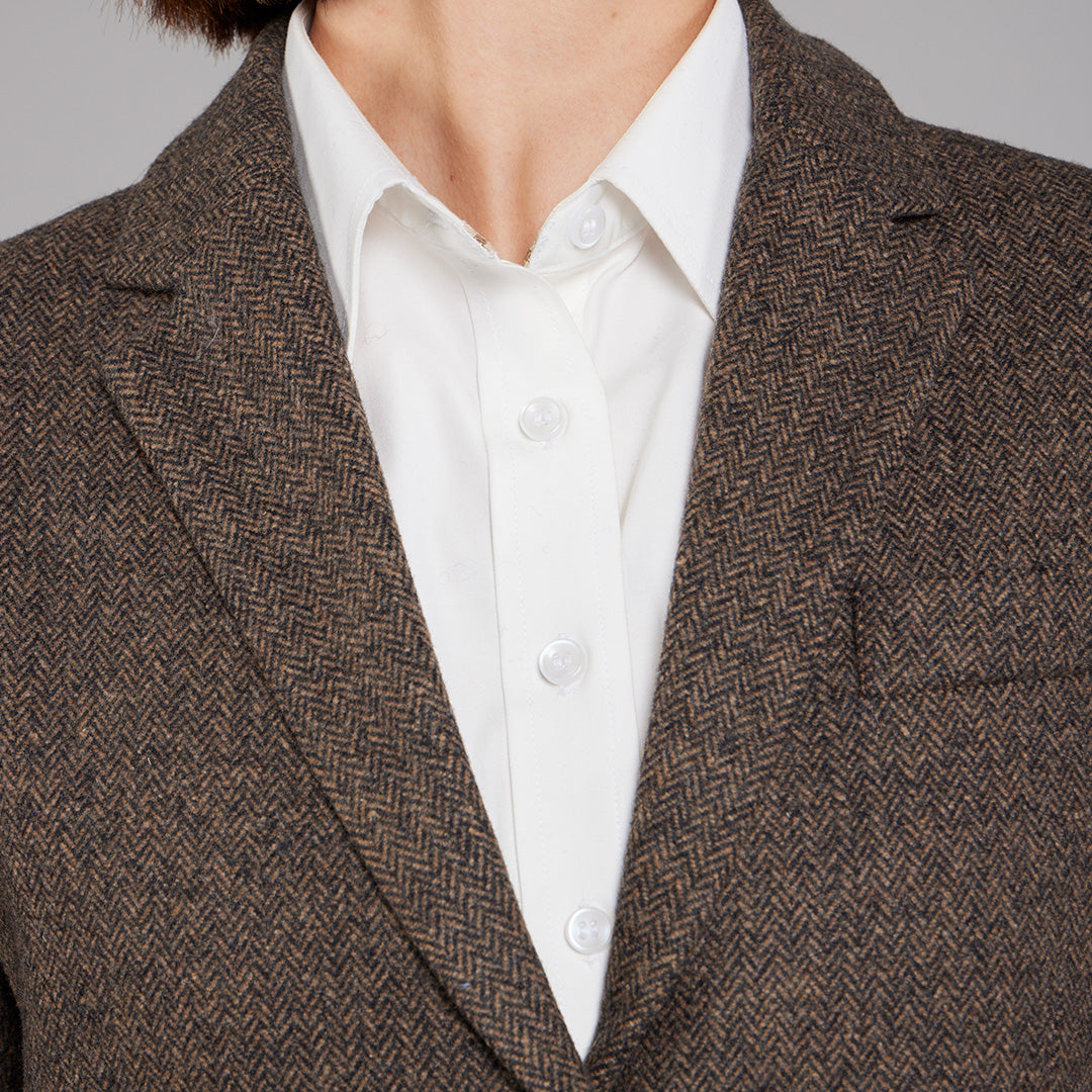 Toggi Harvard Tweed Jacket UK Made Italian Cloth Paisley Lining Horn Buttons