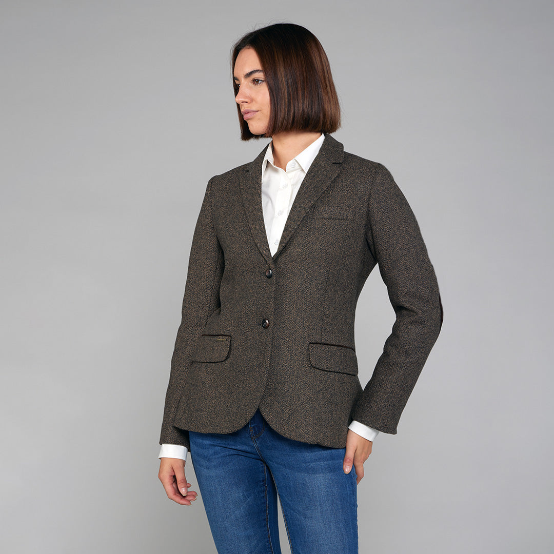 Toggi Harvard Tweed Jacket UK Made Italian Cloth Paisley Lining Horn Buttons