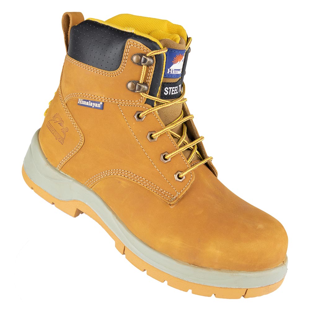 Himalayan Honey Nubuck Steel Toe Safety Ankle Boots S1P Heat Resistant SRC