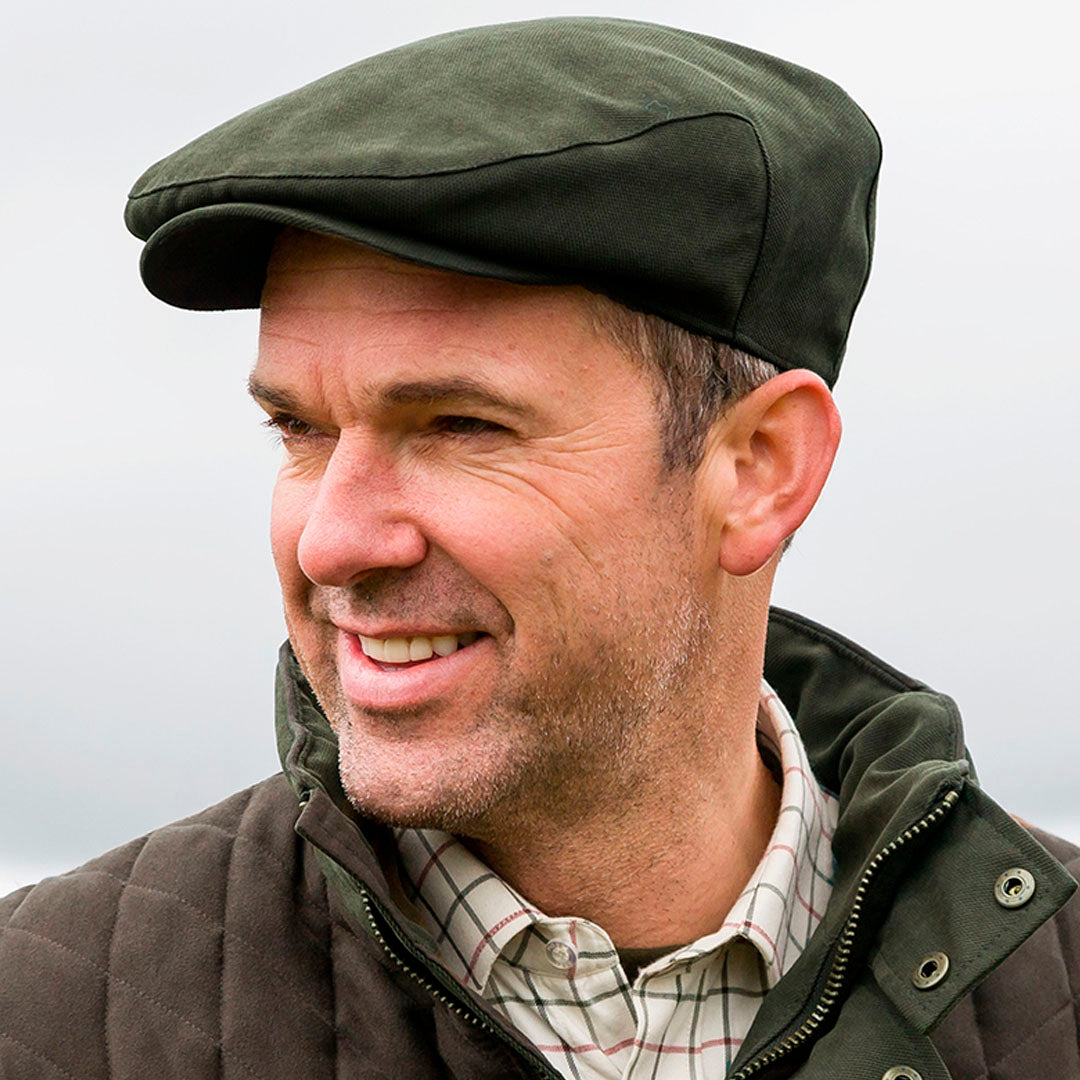 Hoggs of Fife Kincraig Waterproof Cap #colour_olive-green