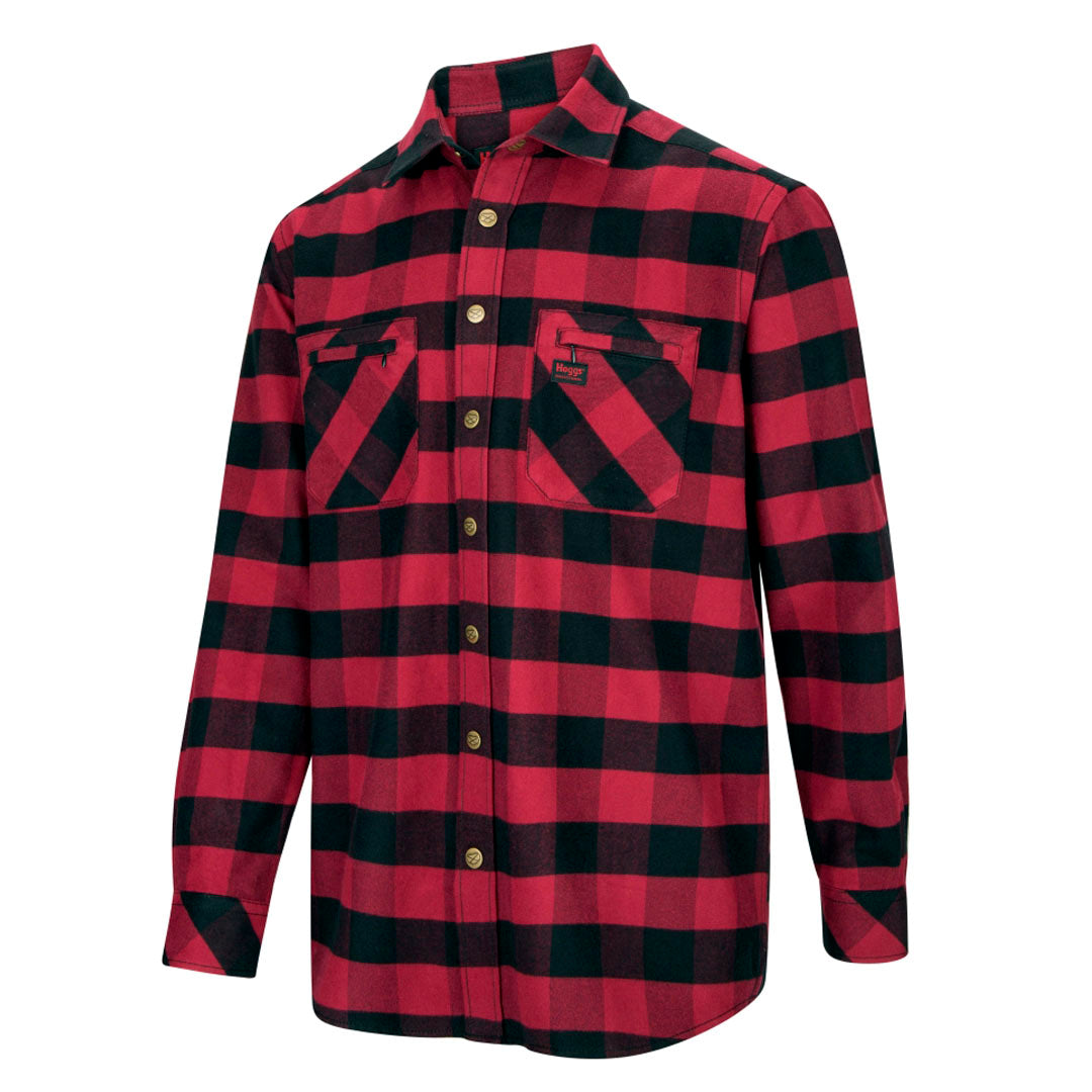 Hoggs of Fife Tentsmuir Men's Flannel Shirt Double Brushed Cotton Country Style