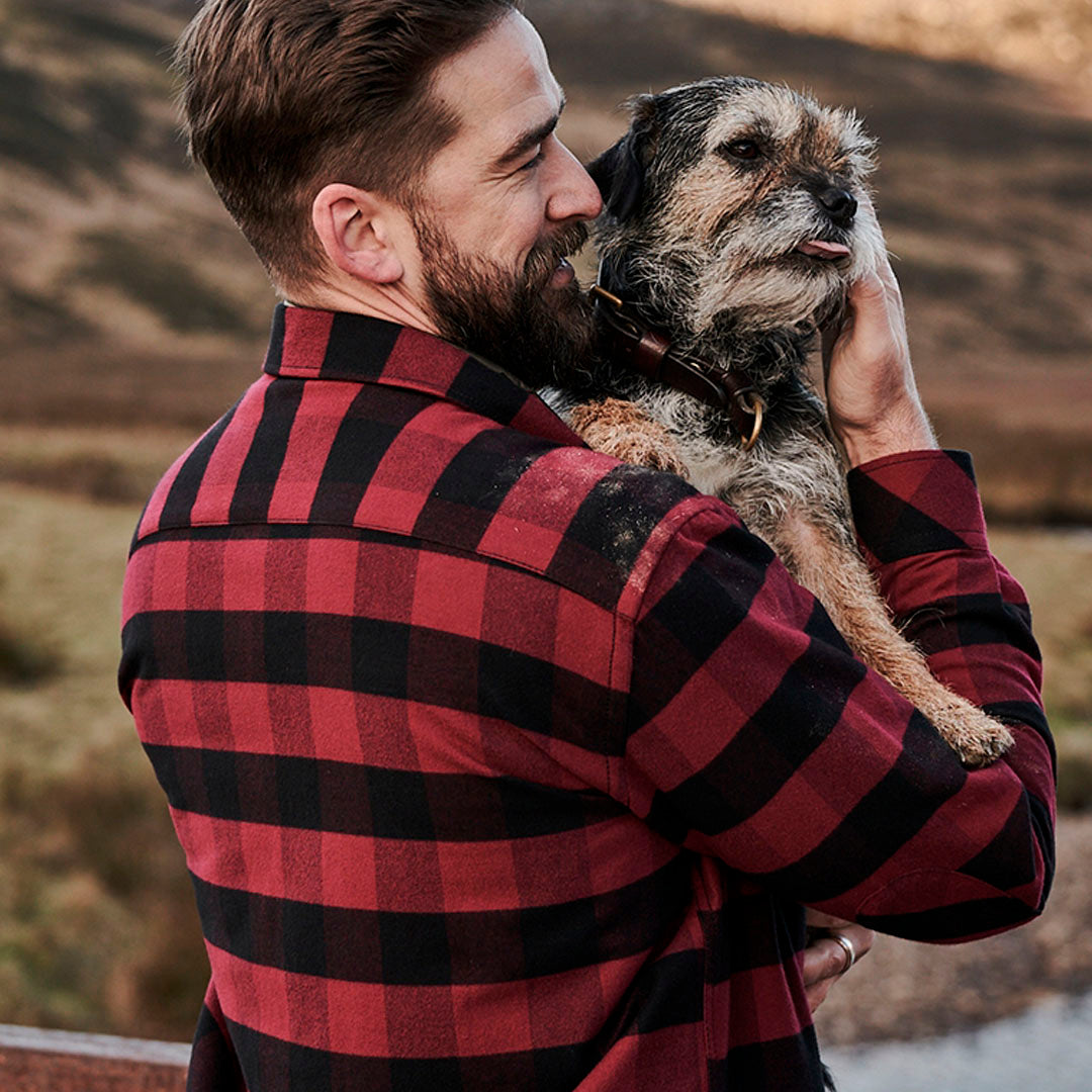 Hoggs of Fife Tentsmuir Men's Flannel Shirt Double Brushed Cotton Country Style
