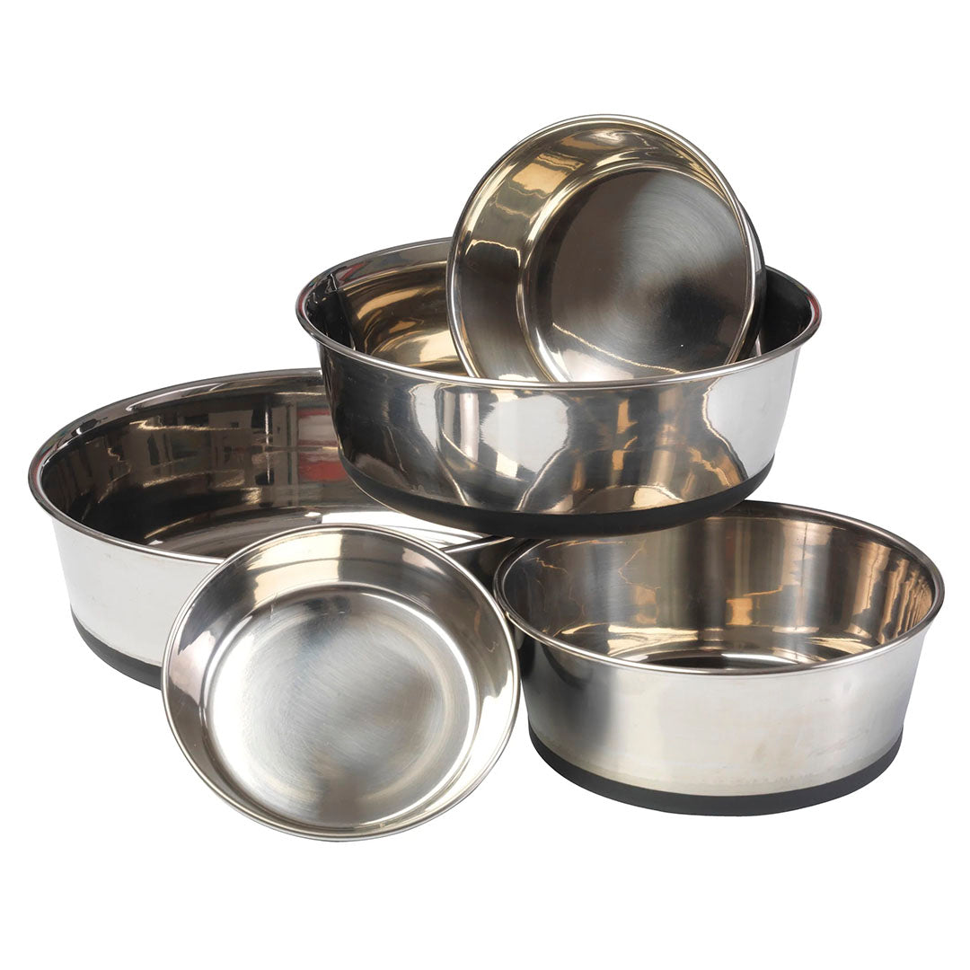 House Of Paws Stainless Steel Dog Bowl with Non-Slip Silicone Grip