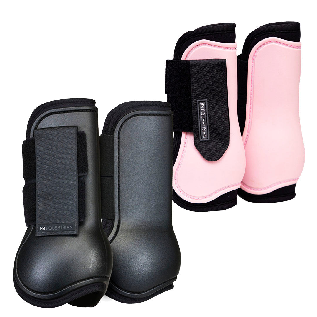 HY Horse Equestrian Pony Tendon Boots Open Fronted Protection For Legs