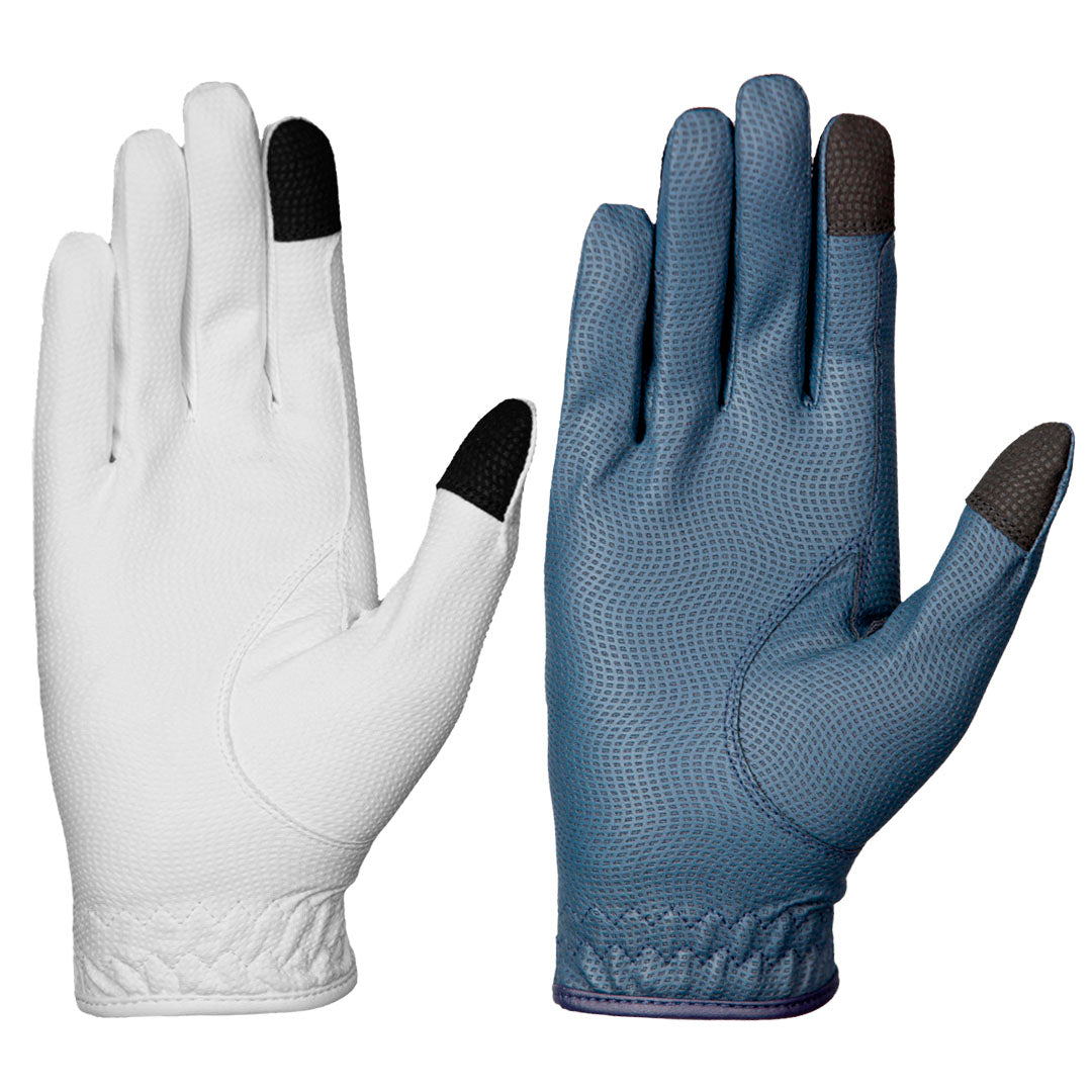 HY Equestrian Sparkle Ladies Riding Gloves with Touch Screen Fingertips