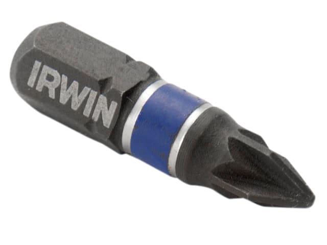 IRWIN Impact Screwdriver Bits PZ1 25mm Pack of 2 High Torque Durable Steel