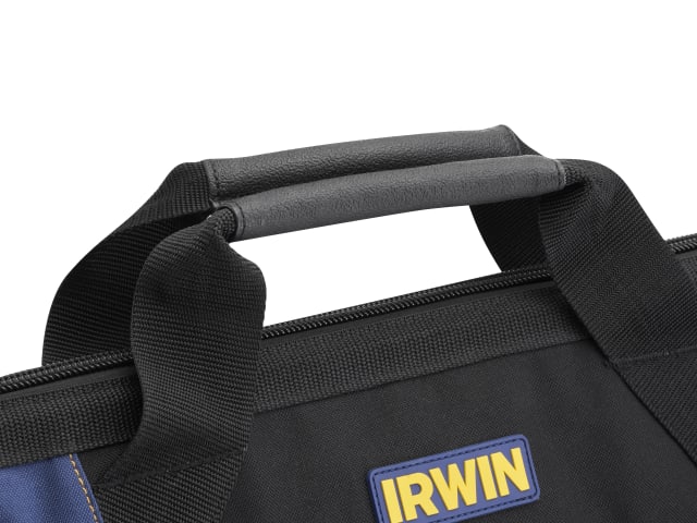 IRWIN Large Open Mouth Tool Bag 50cm Durable Fabric Padded Handles 20kg Load