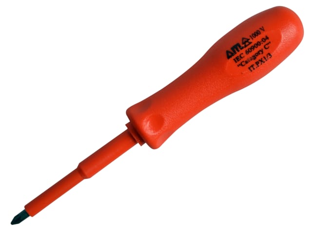 ITL Insulated Pozidrive Screwdriver Pozi No.1 75mm IEC 60900 Lifetime Warranty