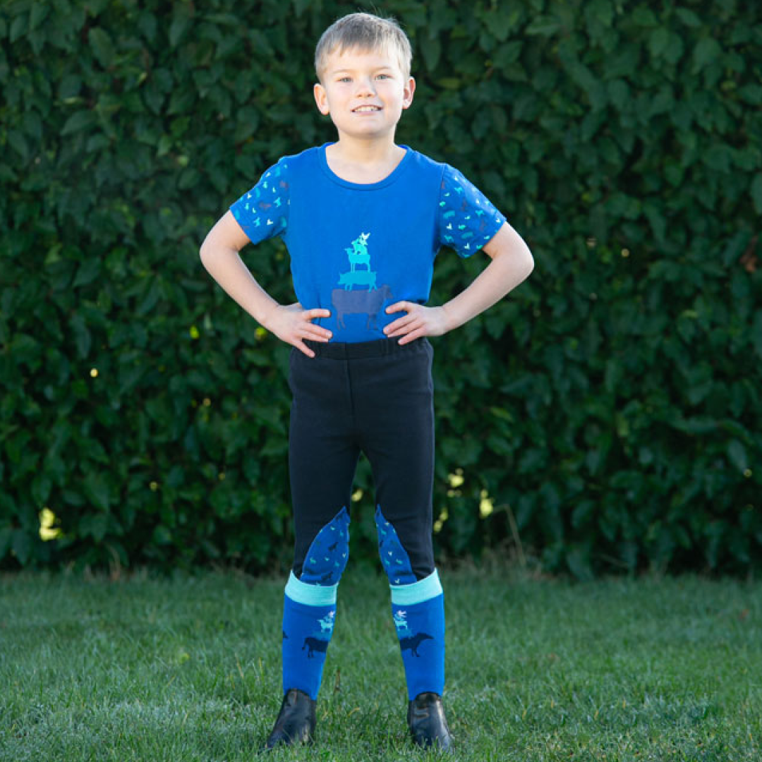 Little Knight Farm Collection T-Shirt for Kids with Farm Animals Design