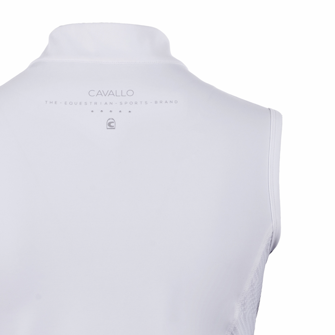 Cavallo Cava Competition Sleeveless Shirt Equestrian Top with Lace Detail