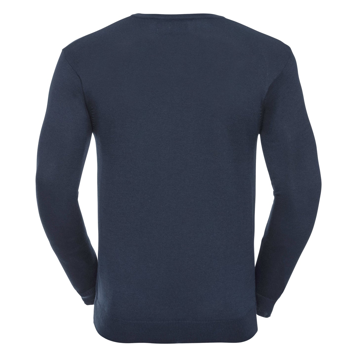 Russell Collection V-Neck Knitted Sweater Easy-Care Cotton Blend Various Sizes