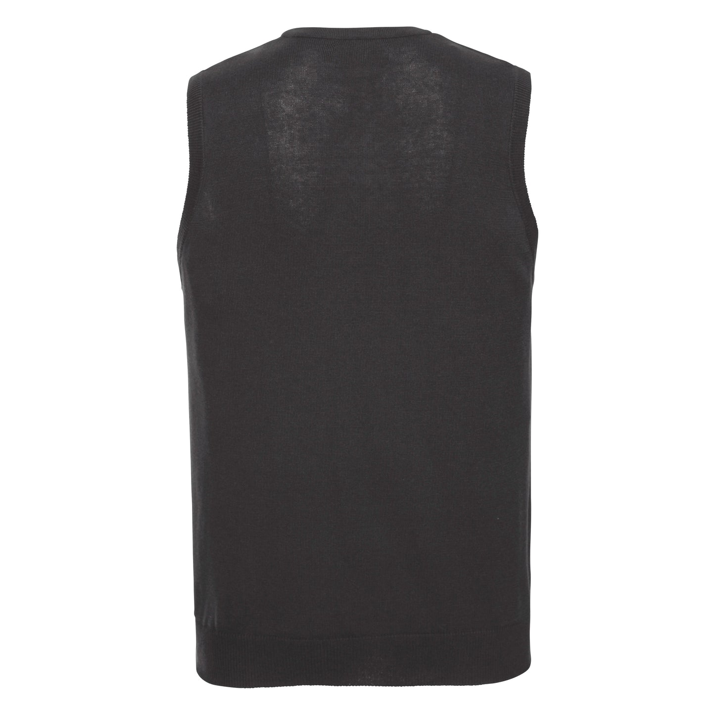 Russell Collection V-Neck Sleeveless Knitted Sweater Easy-Care Cotton Blend