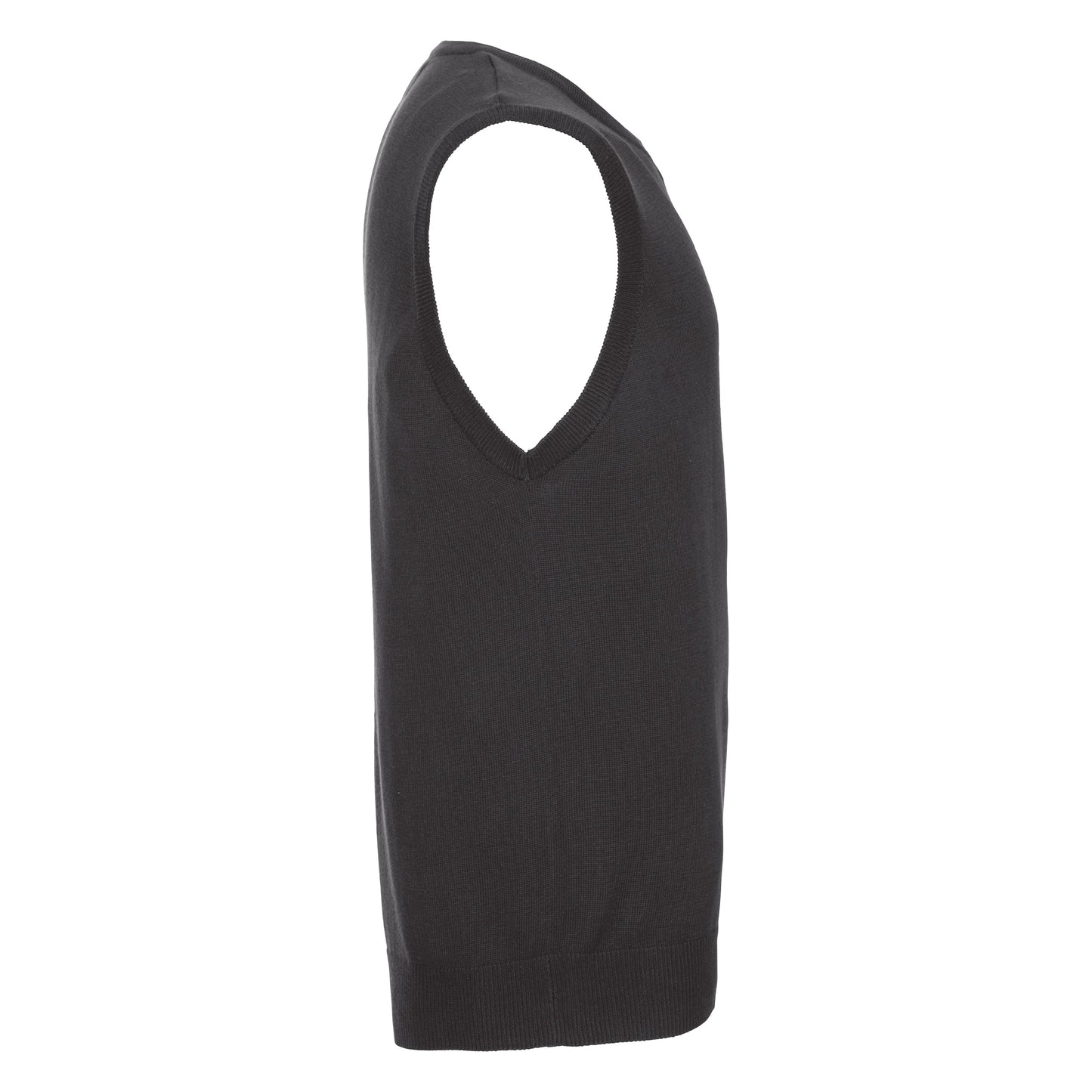Russell Collection V-Neck Sleeveless Knitted Sweater Easy-Care Cotton Blend