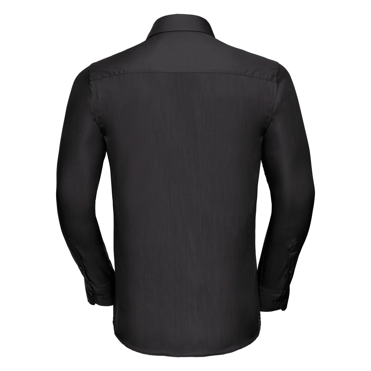 Russell Collection Long Sleeve Polycotton Fitted Poplin Shirt for Men & Women