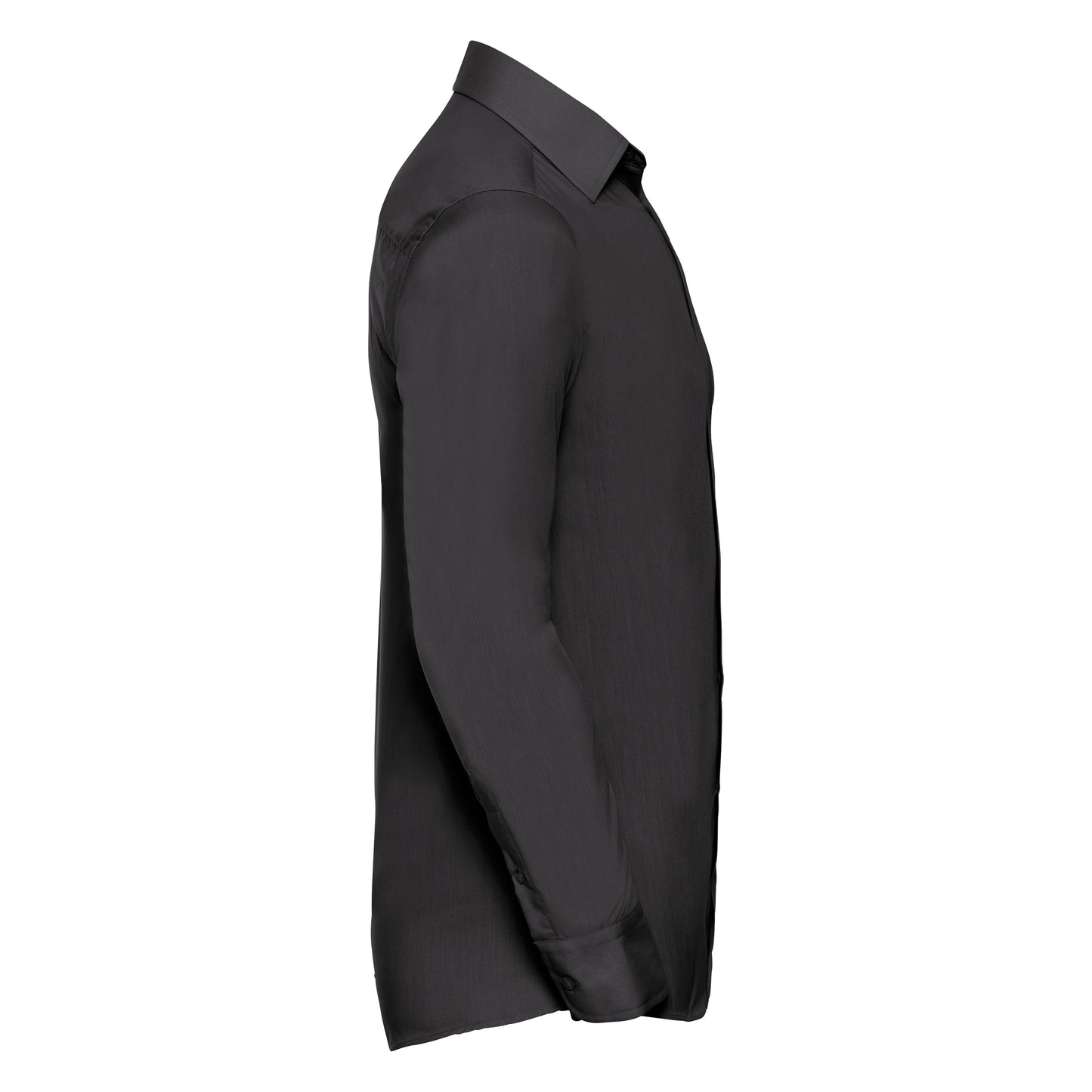 Russell Collection Long Sleeve Polycotton Fitted Poplin Shirt for Men & Women