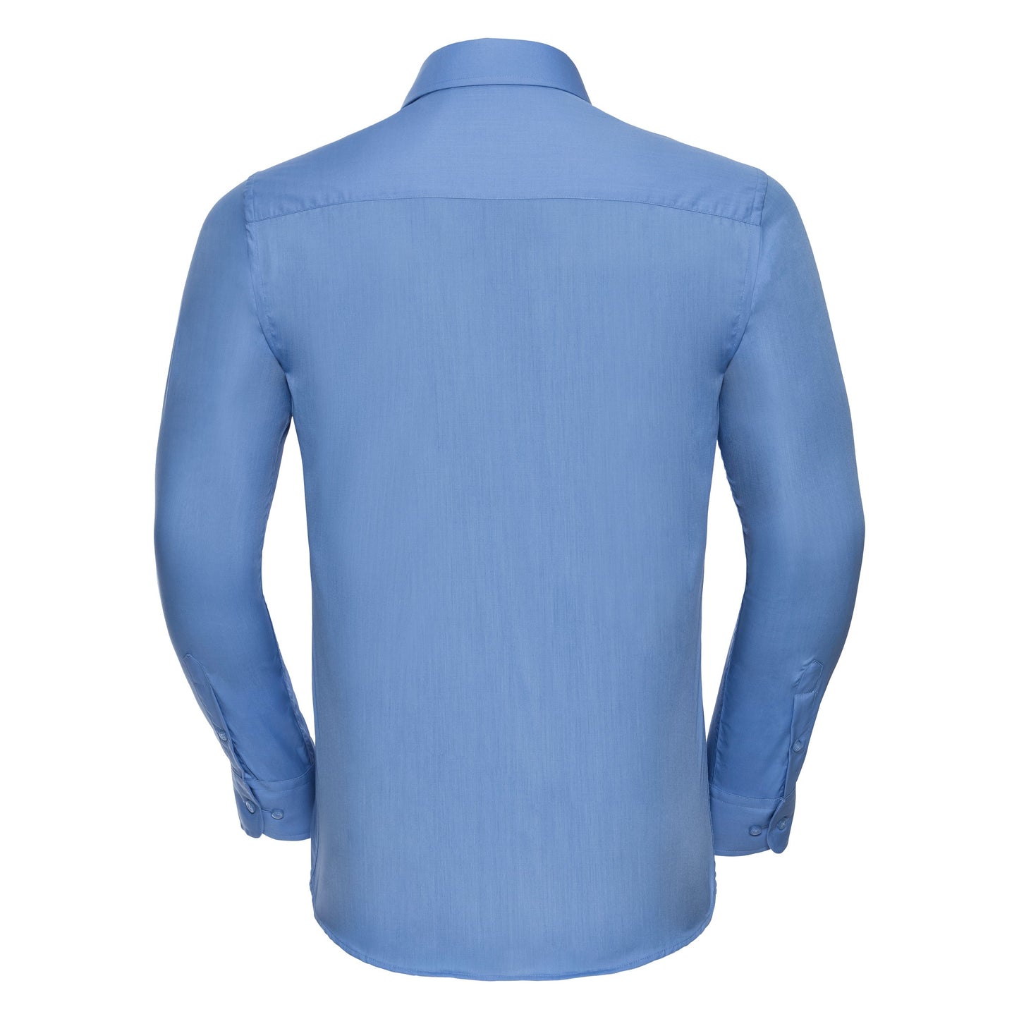 Russell Collection Long Sleeve Polycotton Fitted Poplin Shirt for Men & Women