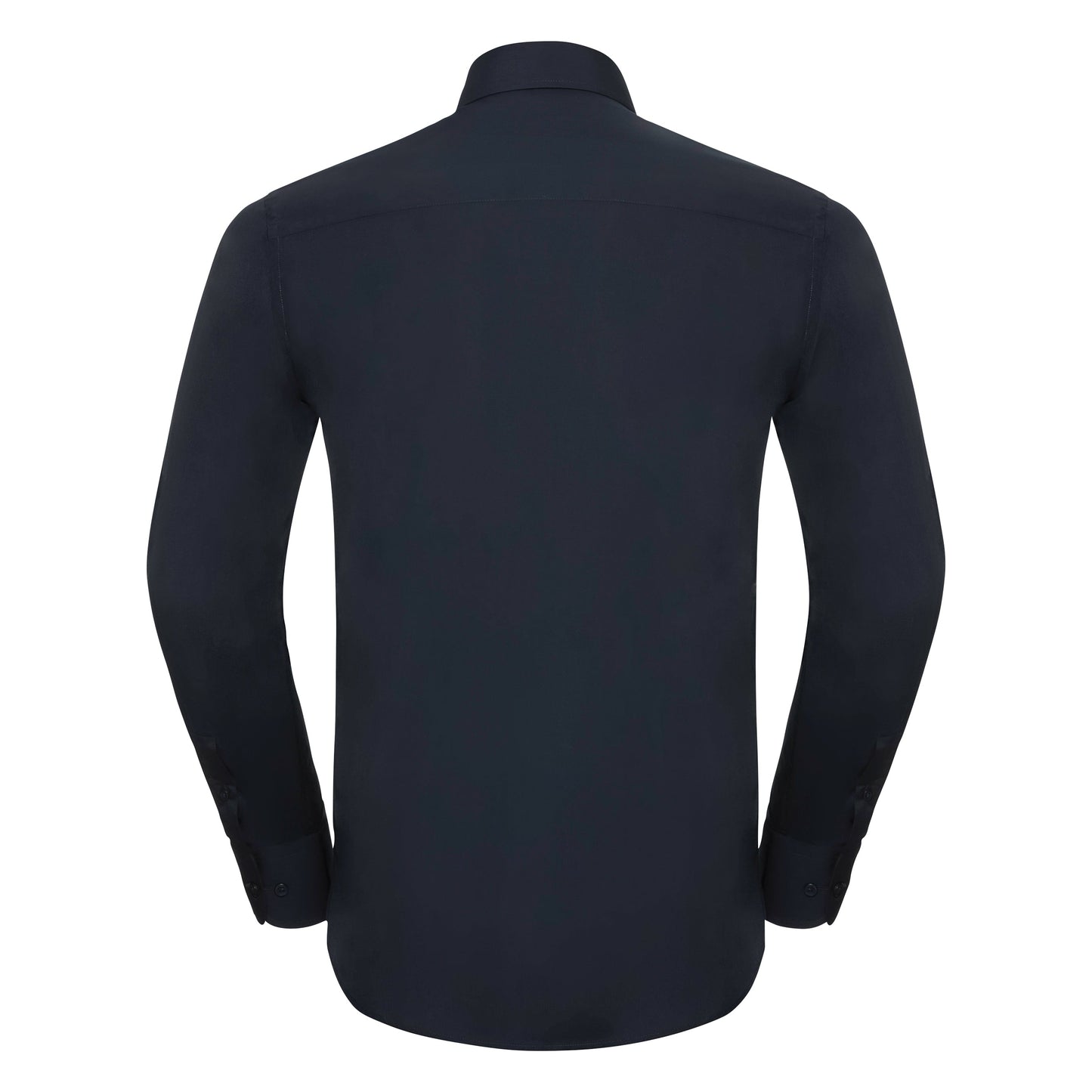 Russell Collection Long Sleeve Polycotton Fitted Poplin Shirt for Men & Women