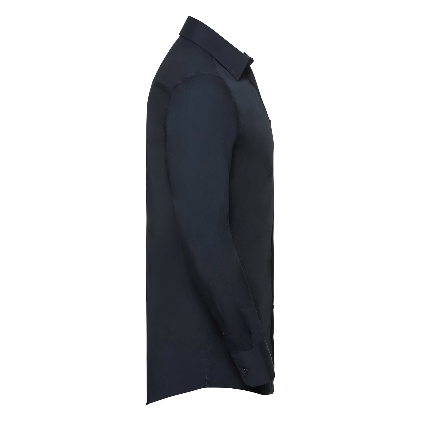 Russell Collection Long Sleeve Polycotton Fitted Poplin Shirt for Men & Women
