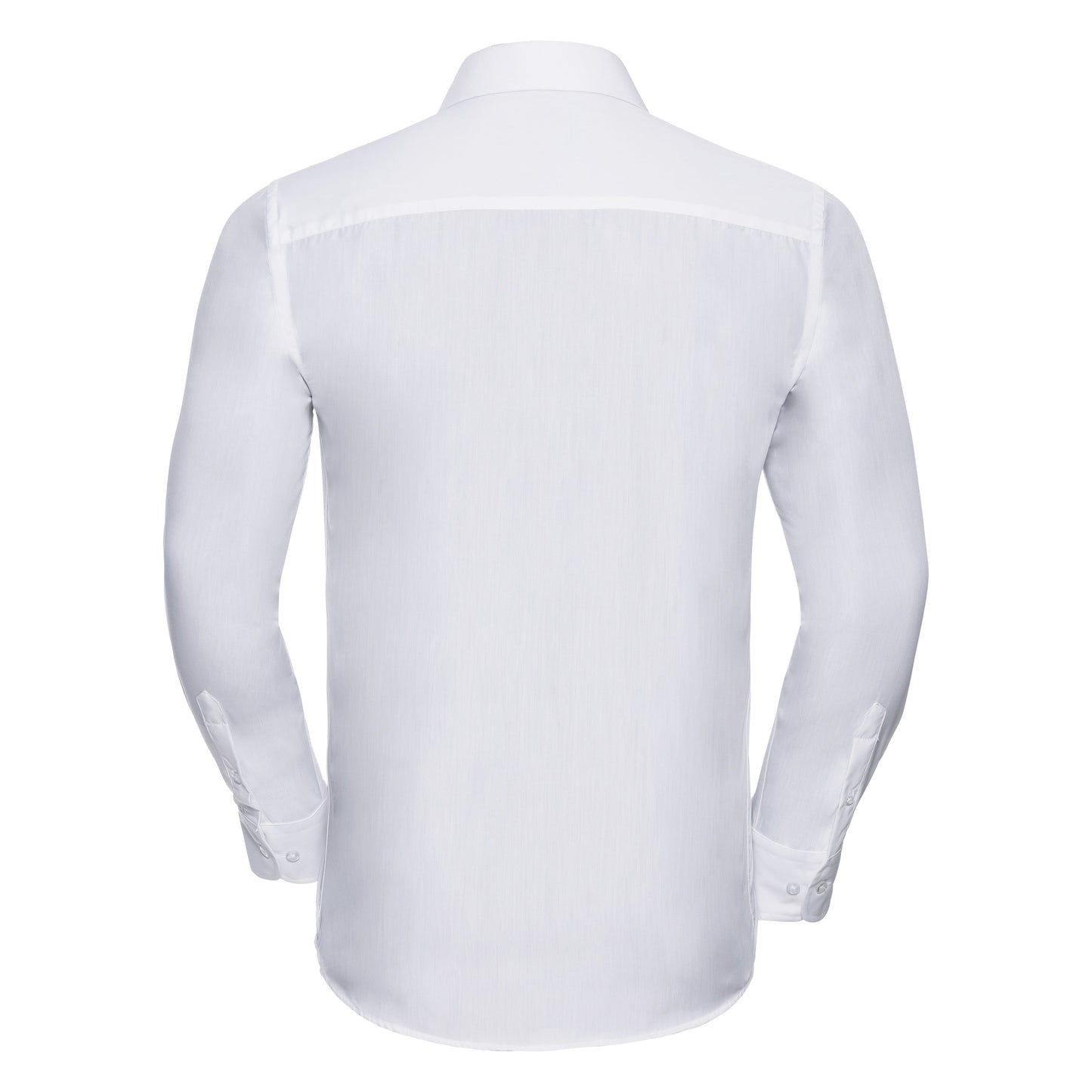Russell Collection Long Sleeve Polycotton Fitted Poplin Shirt for Men & Women