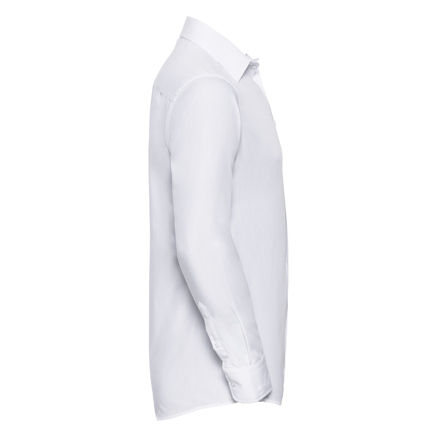 Russell Collection Long Sleeve Polycotton Fitted Poplin Shirt for Men & Women