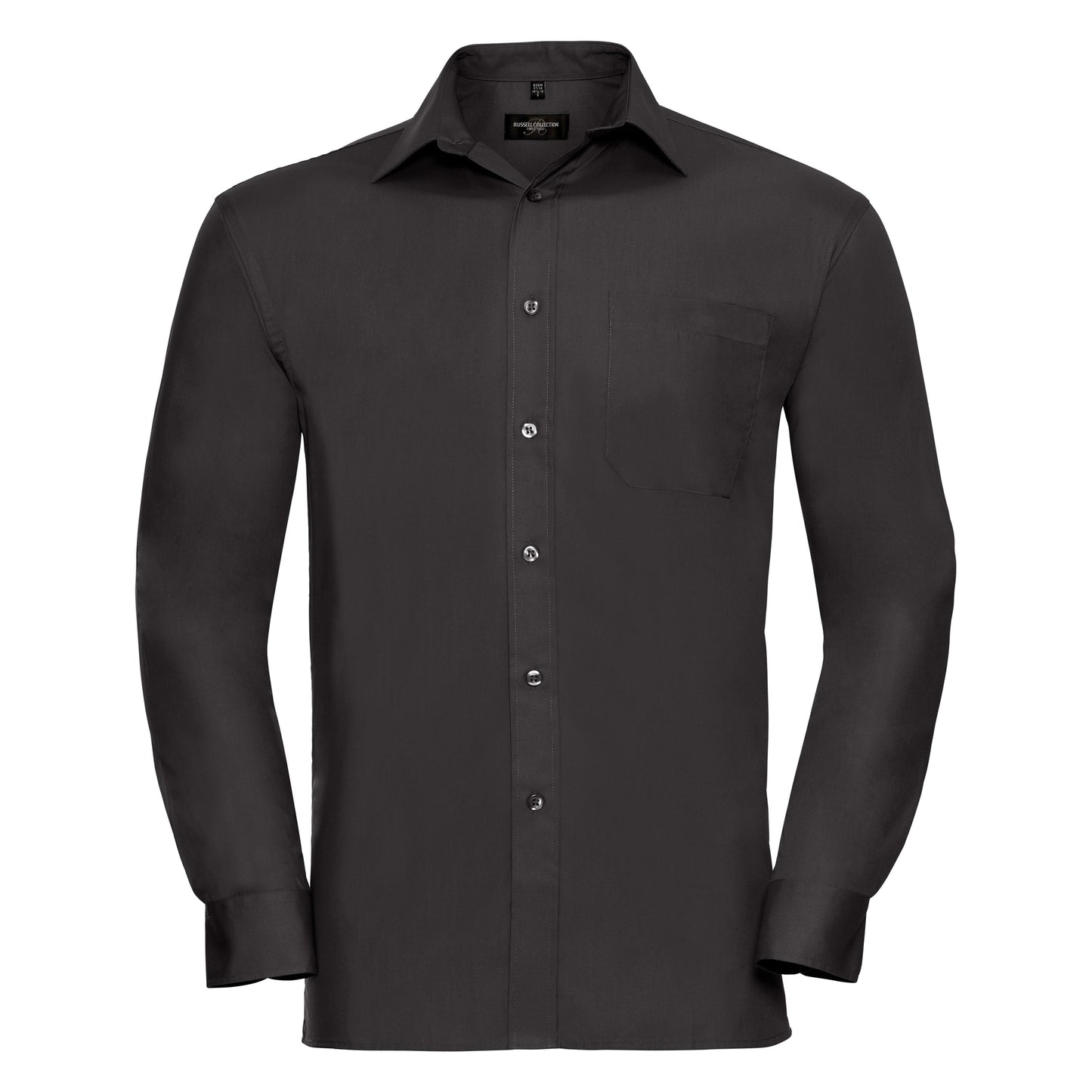 Russell Collection Long Sleeve Cotton Easycare Poplin Shirt Classic Fit