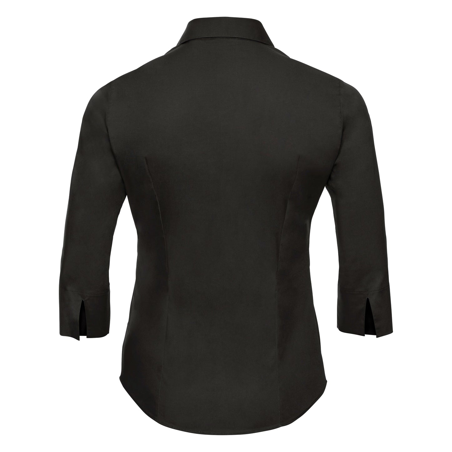 Russell Collection Women's Â¾ Sleeve Fitted Shirt, Cotton Blend, Modern Fit