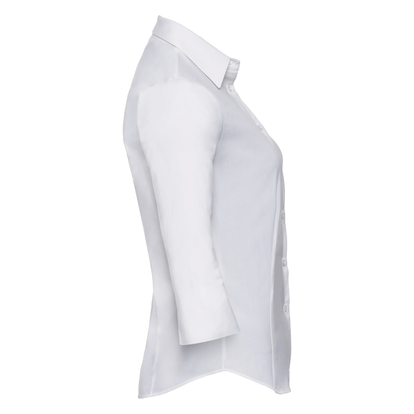 Russell Collection Women's Â¾ Sleeve Fitted Shirt, Cotton Blend, Modern Fit