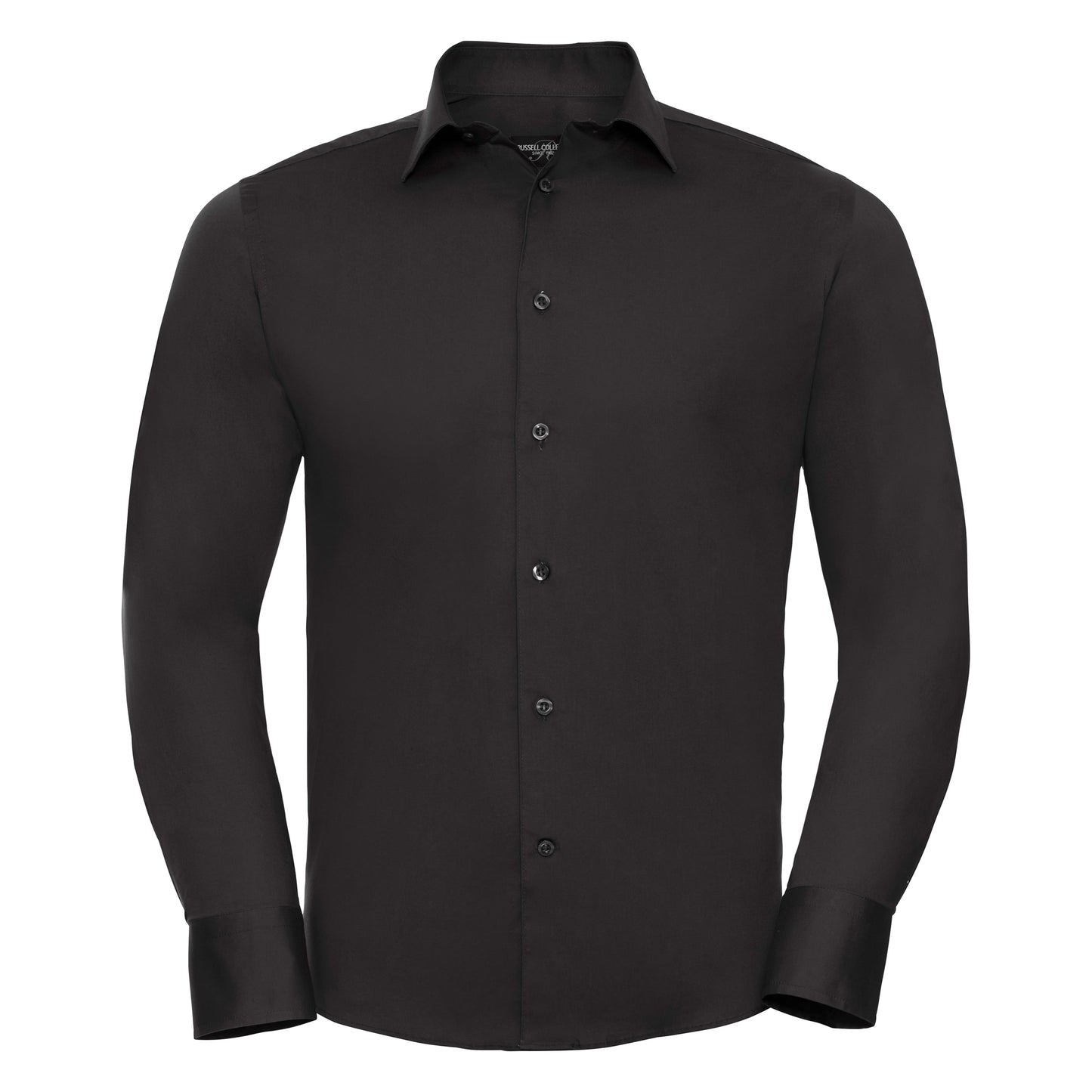 Russell Collection Long Sleeve Fitted Shirt Cotton Stretch Modern Design