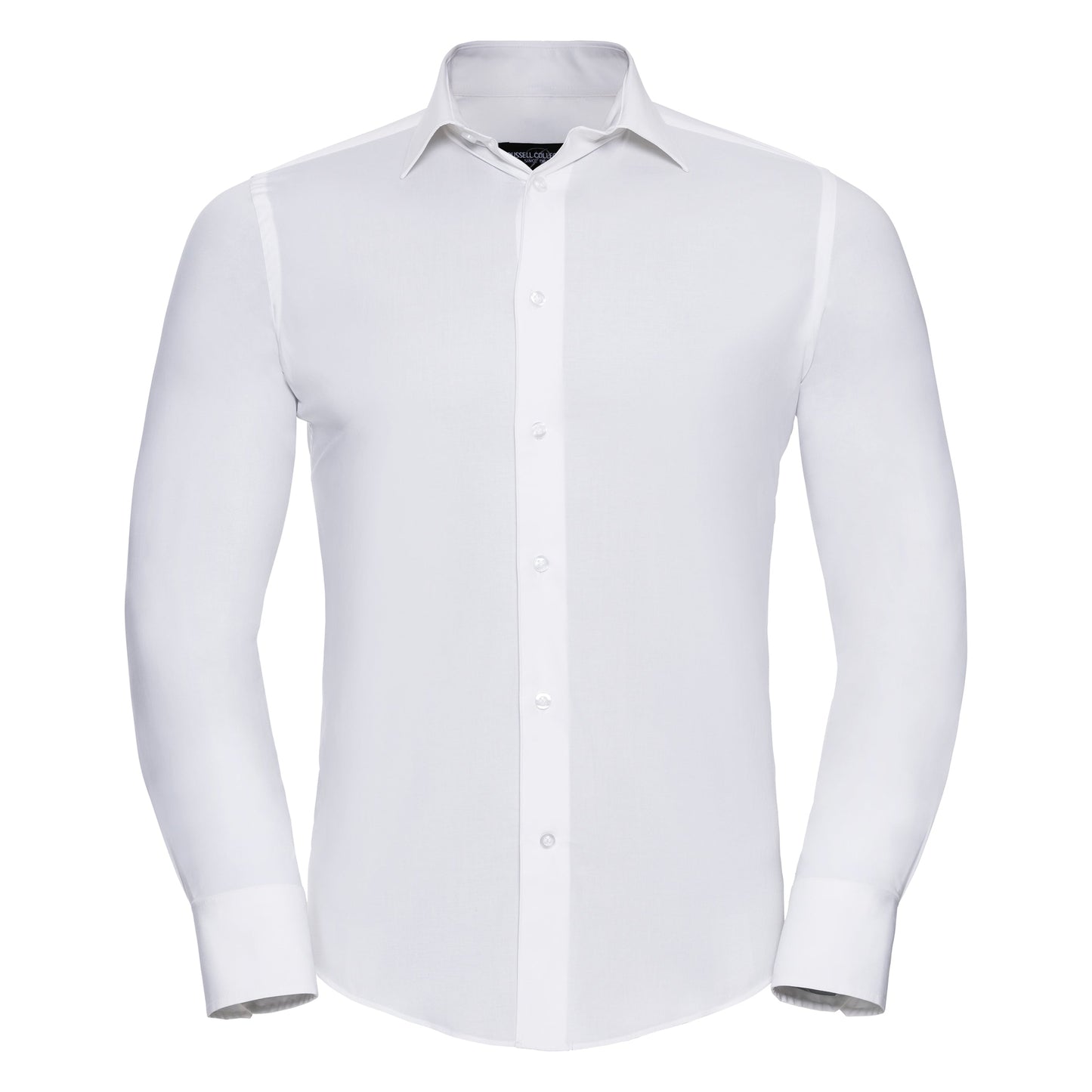 Russell Collection Long Sleeve Fitted Shirt Cotton Stretch Modern Design