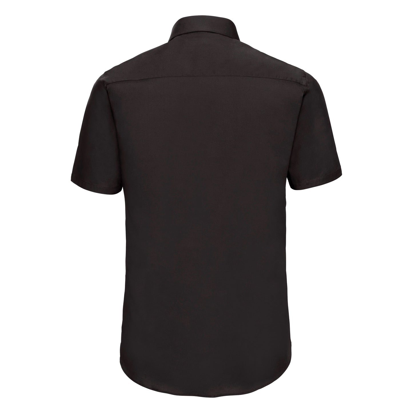 Russell Collection Fitted Short Sleeve Easycare Shirt Semi-Cutaway Collar
