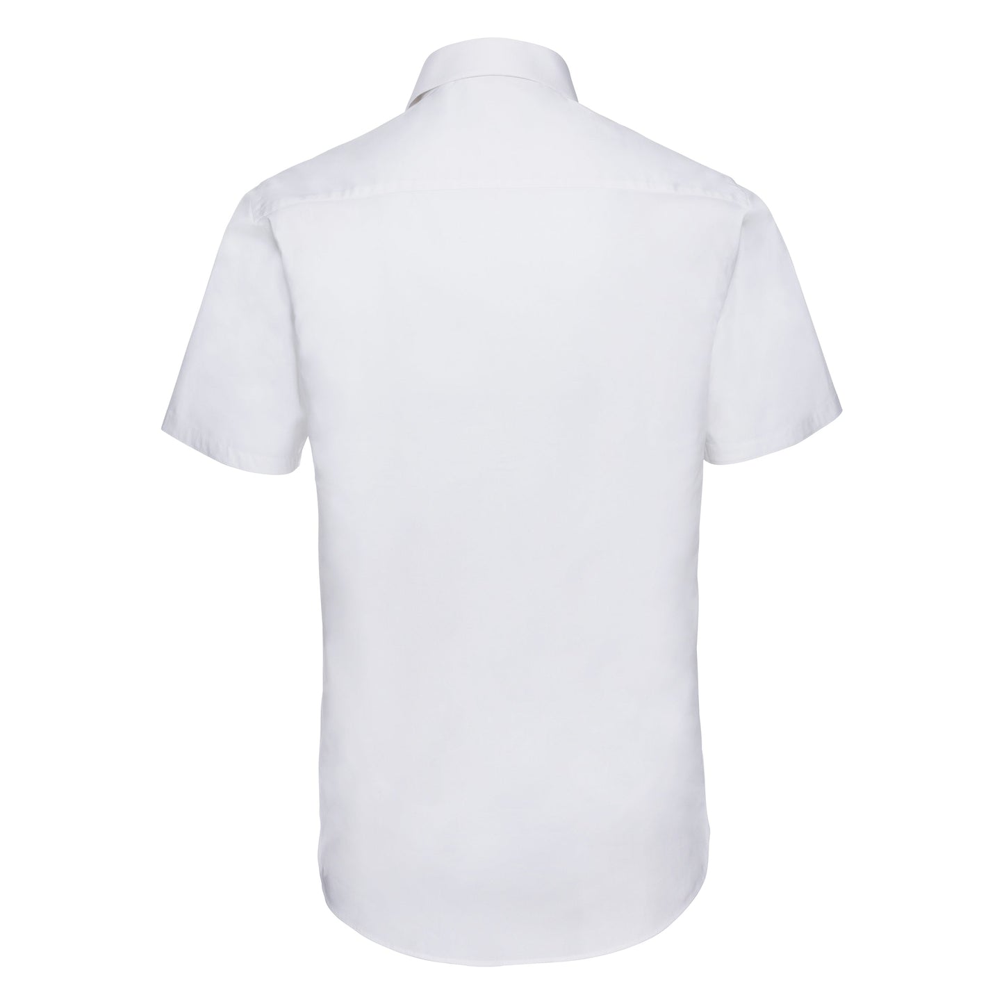Russell Collection Fitted Short Sleeve Easycare Shirt Semi-Cutaway Collar